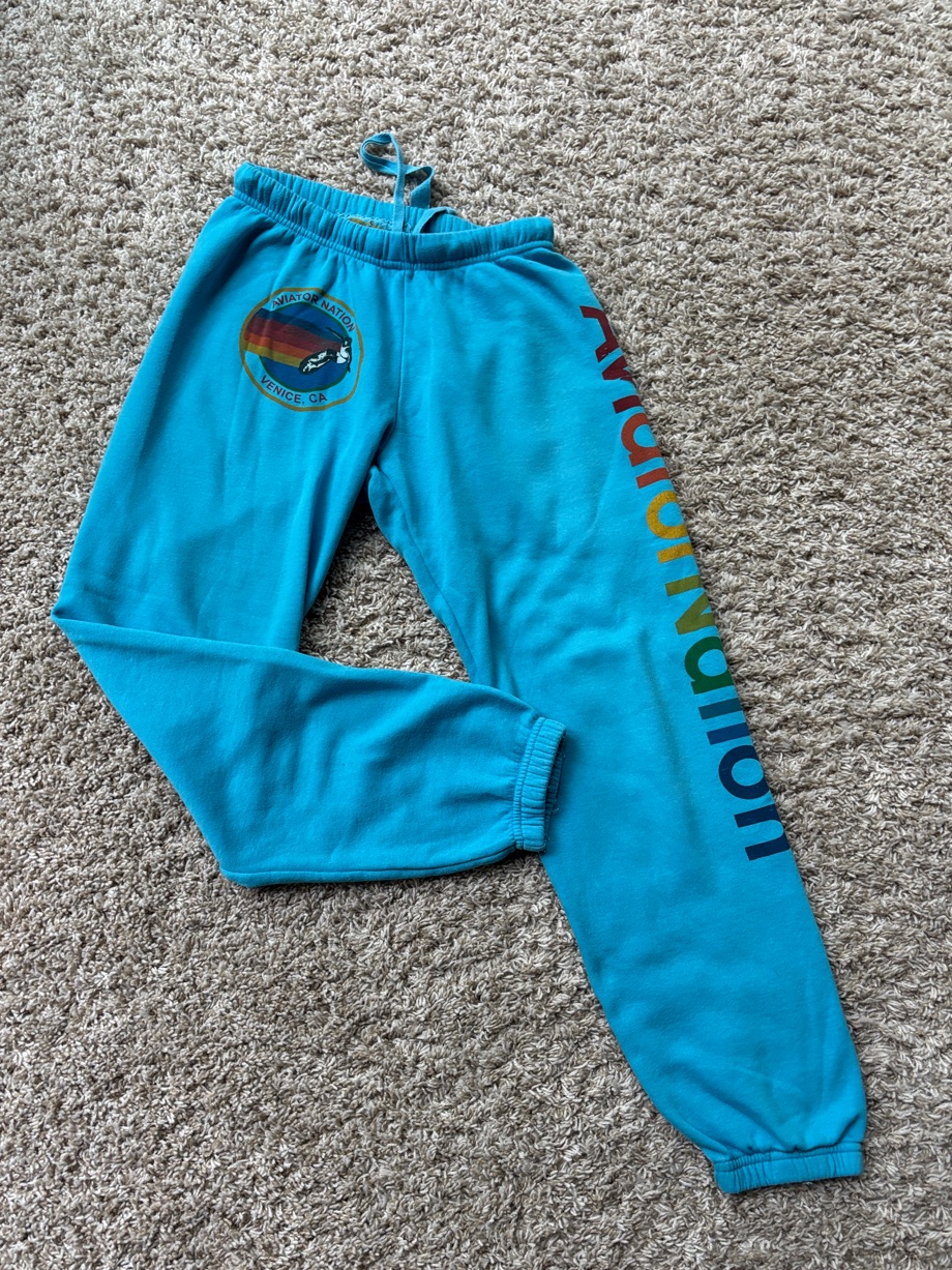 Aviator Nation Teal Women’s Sweatpants, Size S